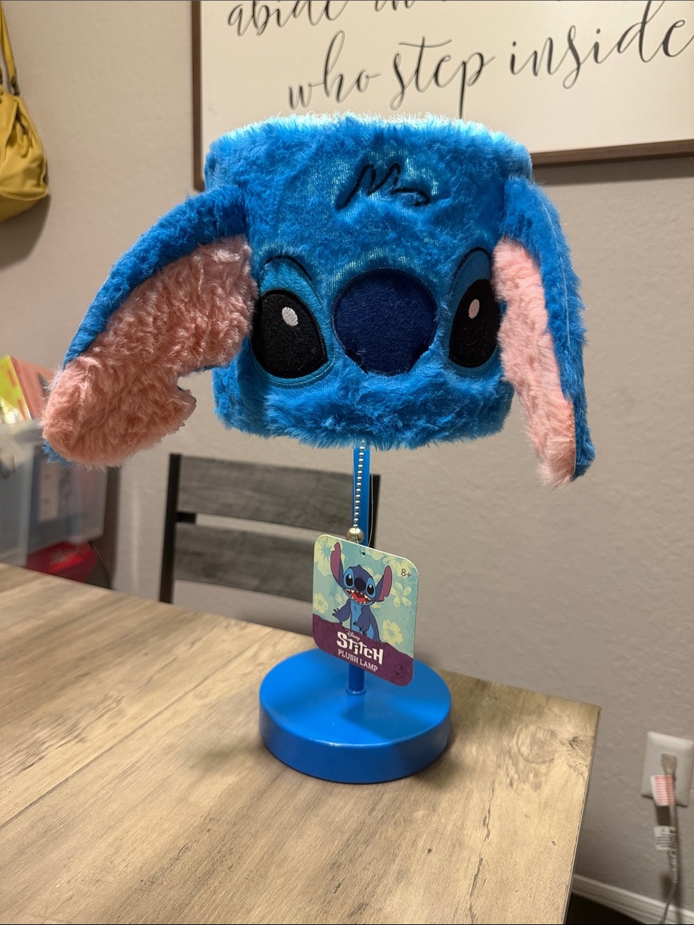 Disney Stitch Plush Kids Hat in Bright Blue with Pink Ears